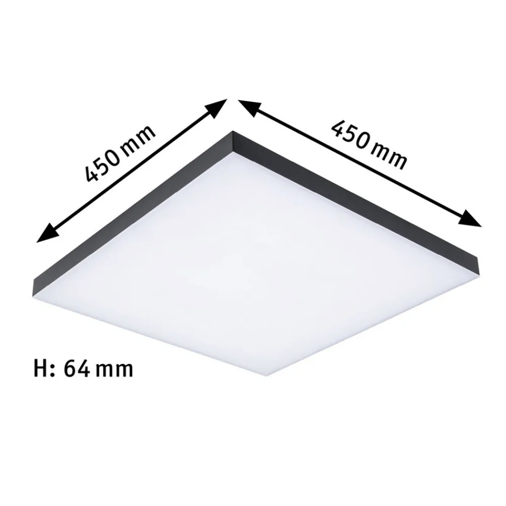 Paulmann Velora regnbuepanel 45x45 cm svart RGBW Clearance