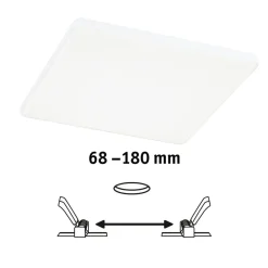 Paulmann Veluna Edge IP44 4000K dimm 20x20cm| Downlights