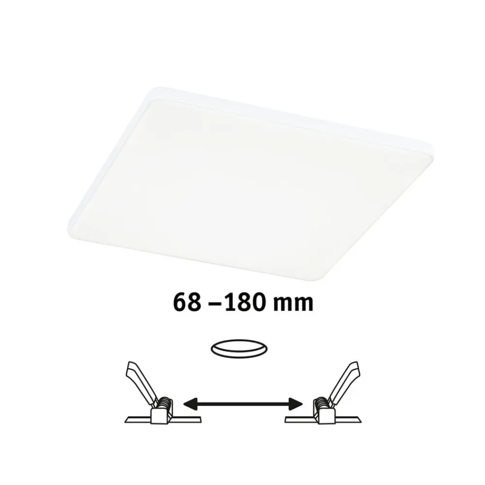 Paulmann Veluna Edge IP44 4000K dimm 20x20cm| Downlights