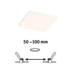 Paulmann Veluna Edge LED for innfelt IP44 3000K 12x12cm| Downlights