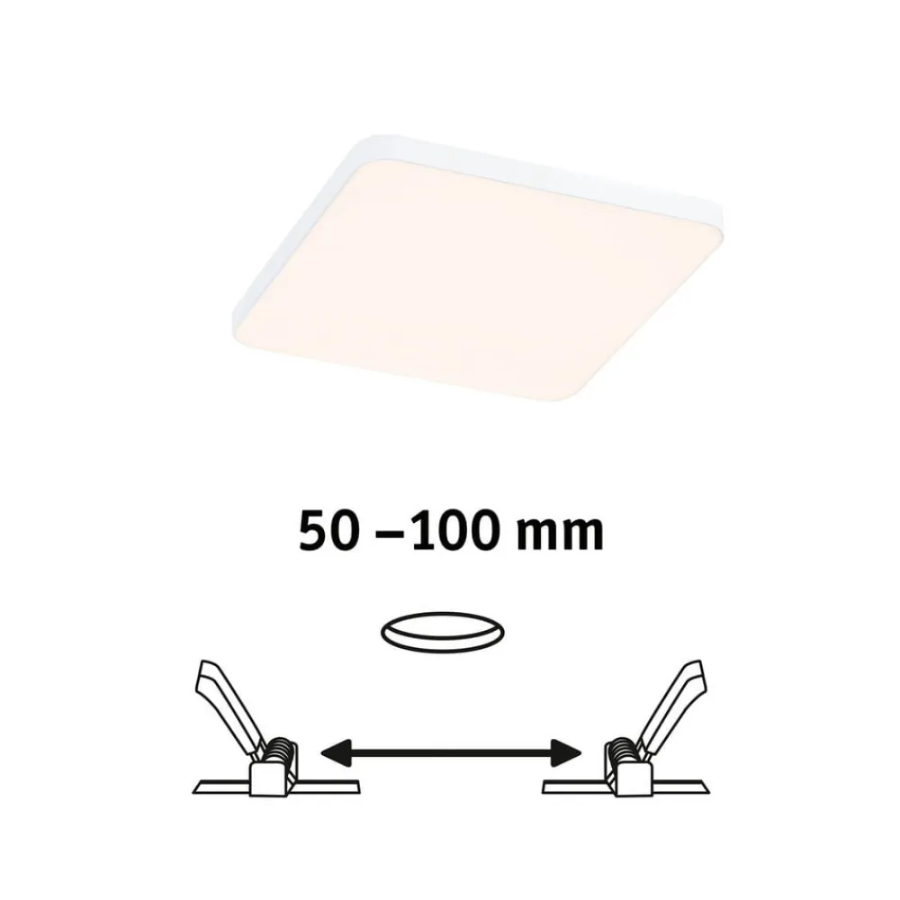 Paulmann Veluna Edge LED for innfelt IP44 3000K 12x12cm| Downlights