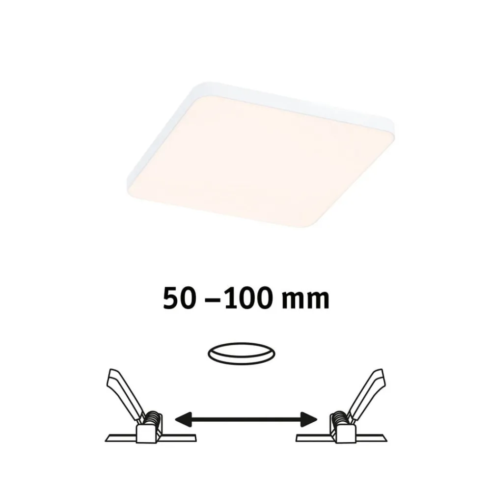 Paulmann Veluna Edge LED for innfelt IP44 3000K 12x12cm| Downlights