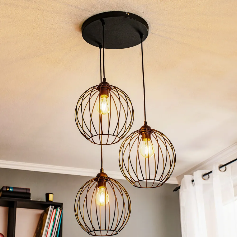 HELAM Pendellampe Cumera, 3 lyskilder, rund Discount