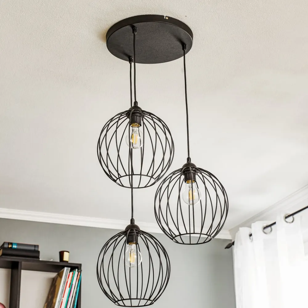 HELAM Pendellampe Cumera, 3 lyskilder, rund Discount