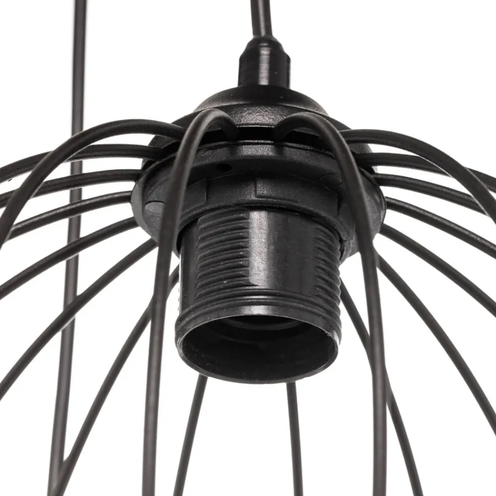 HELAM Pendellampe Cumera i svart, 4 lyskilder, rund Discount