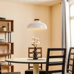 Luminex Pendellampe Gus med metallskjerm, hvit Outlet