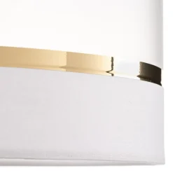 HELAM Pendellampe i bjelkeform Helen hvit-gull med 3 lyskilder| Pendellamper