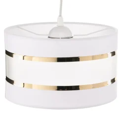 HELAM Pendellampe i bjelkeform Helen hvit-gull med 3 lyskilder| Pendellamper