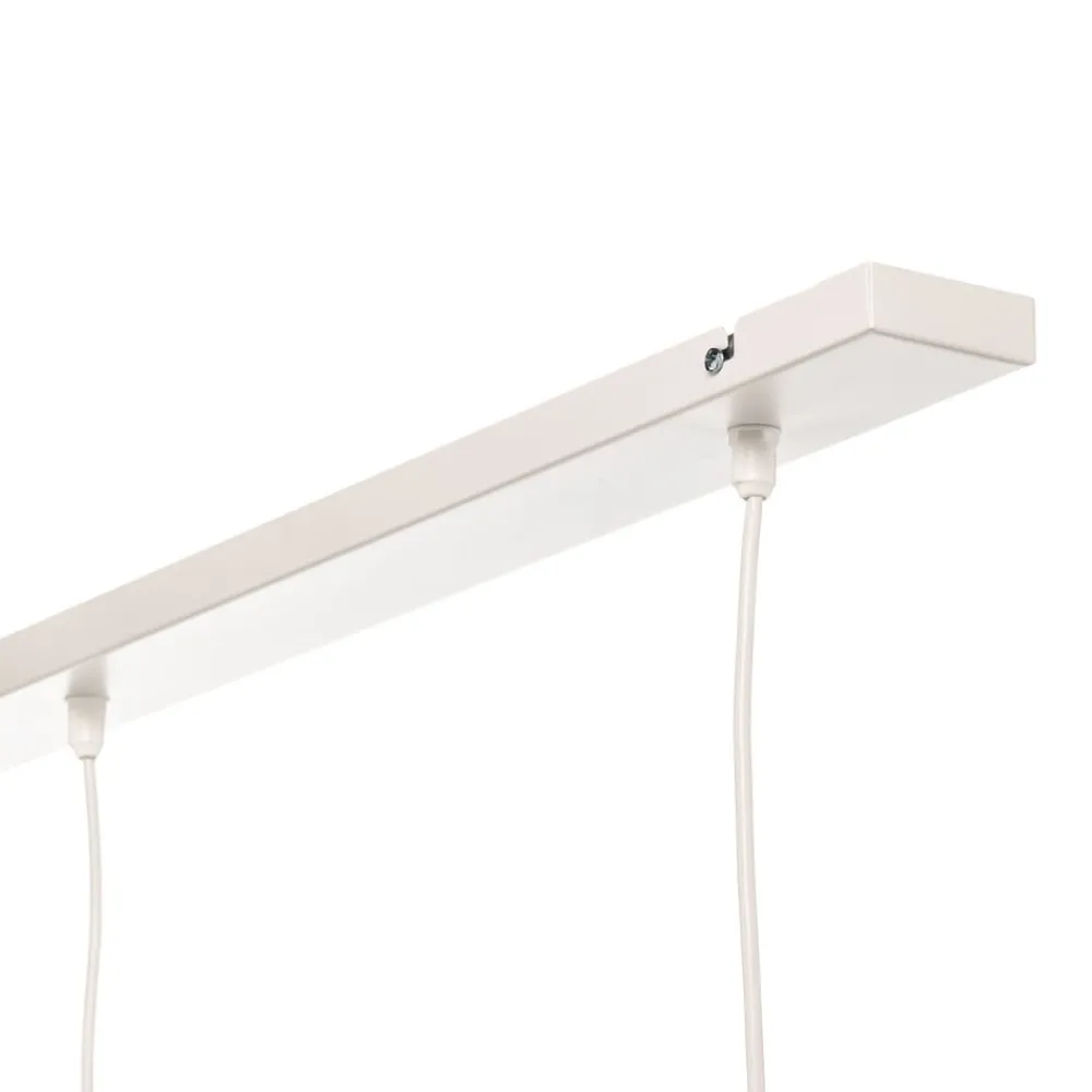 HELAM Pendellampe i bjelkeform Helen hvit-gull med 3 lyskilder| Pendellamper