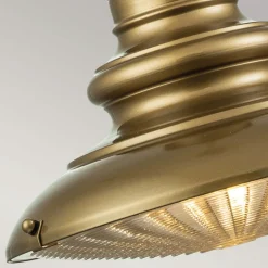 FEISS Pendellampe Redding Station M, messingfarget, utendørs New