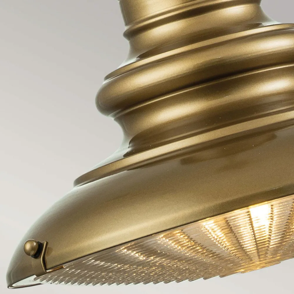 FEISS Pendellampe Redding Station M, messingfarget, utendørs New