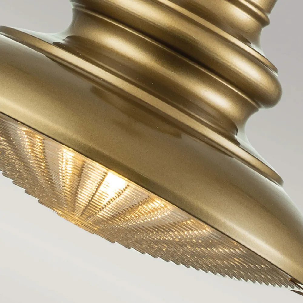 FEISS Pendellampe Redding Station M, messingfarget, utendørs New