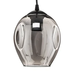 EMIBIG LIGHTING Pendellampe Starla, glass grafit, 1 lyskilde rund Online