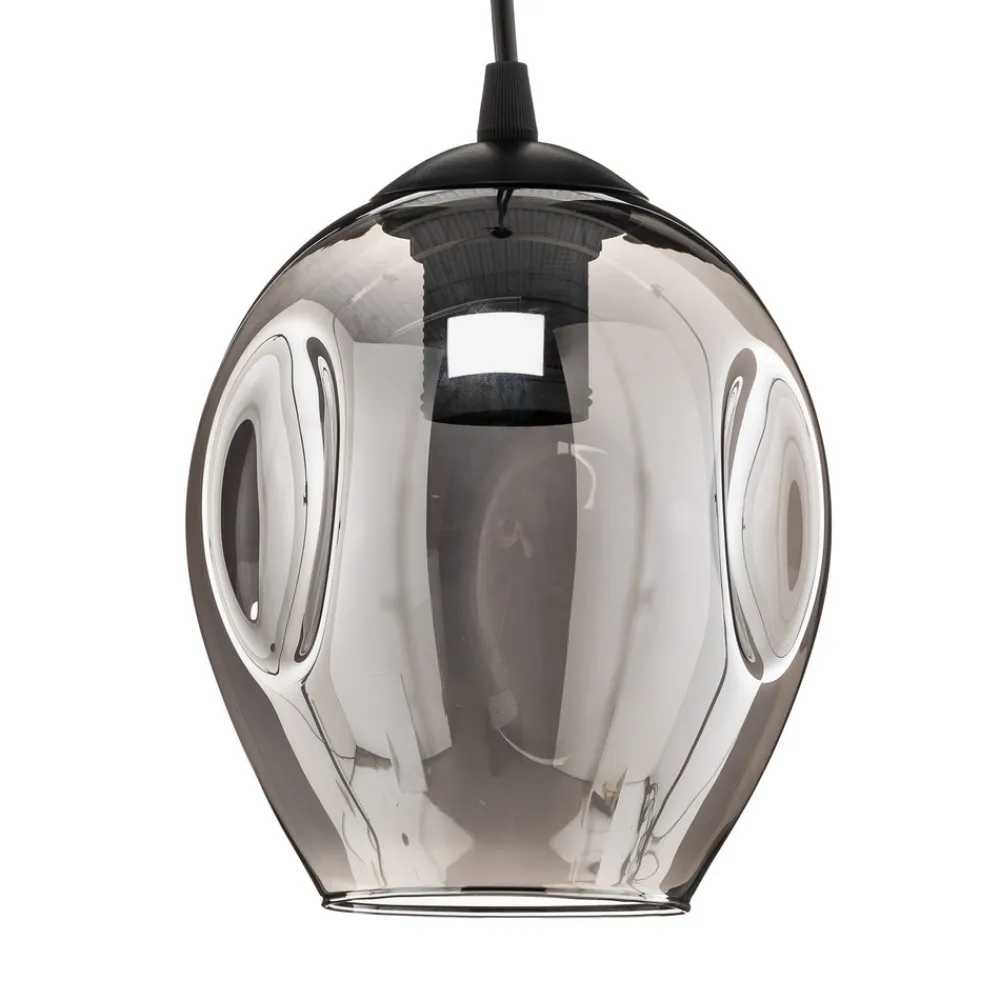 EMIBIG LIGHTING Pendellampe Starla, glass grafit, 1 lyskilde rund Online