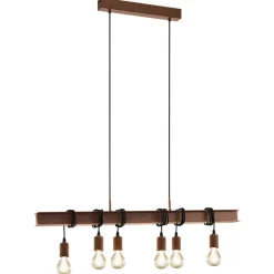 EGLO Pendellampe Townshend 4 i mørkebrunt| Pendellamper