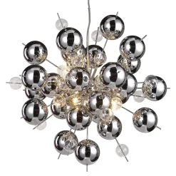 Näve Pendellampe Wakusei i glass 65 cm krom| Pendellamper