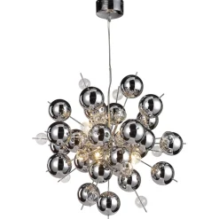 Näve Pendellampe Wakusei i glass 65 cm krom| Pendellamper