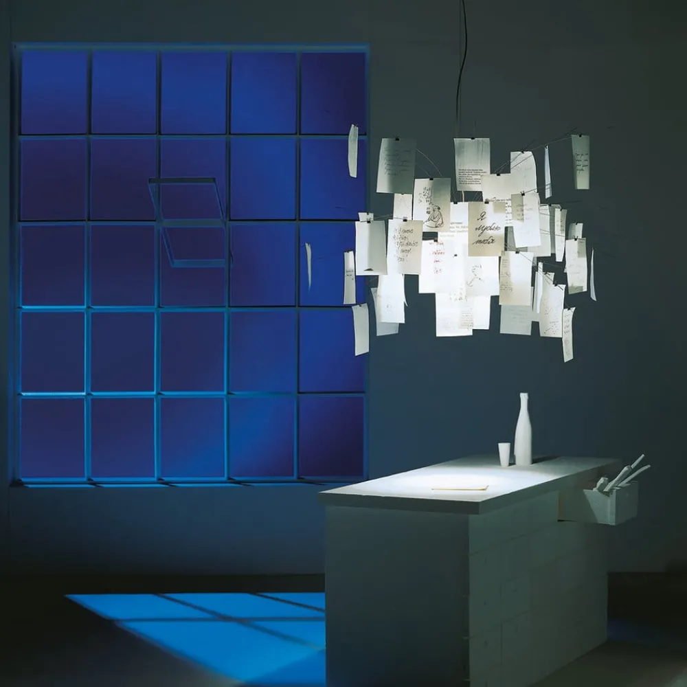Ingo Maurer Pendellampe Zettel'z 5 med lapper| Design- Og Hotellbelysning