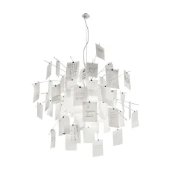 Ingo Maurer Pendellampe Zettel'z 5 med lapper| Design- Og Hotellbelysning