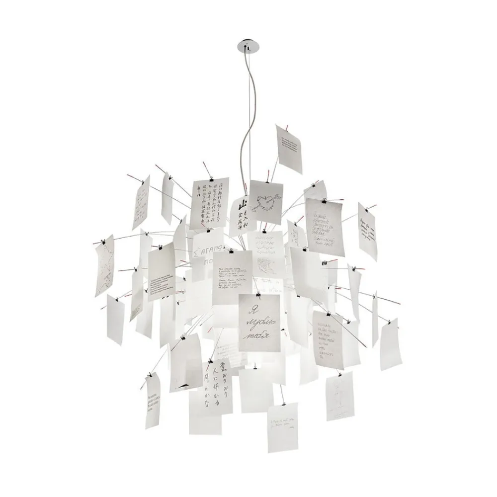 Ingo Maurer Pendellampe Zettel'z 5 med lapper| Design- Og Hotellbelysning