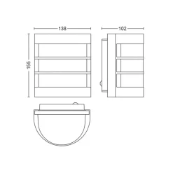 Philips Calgary utendørs vegglampe, stål, sensor| Vegglamper Med Sensor|Utebelysning Med Sensor