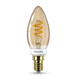 Philips Classic B35 LED-mignonpære gull E14 2,5W| E14 Pærer|Dimbar Led-Pære