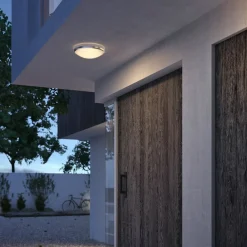 Philips Doris LED-utelampe IP54 2 700 K nikkel| Kommersiell Utebelysning|Taklamper Utendørs