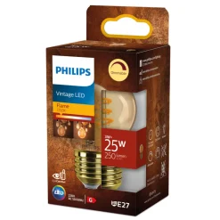 Philips E27 LED-pære G45 3W dimbar 2 200 K gull Discount