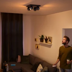 Philips Hue Buckram 4 lyskilder dimmebryter svart Outlet