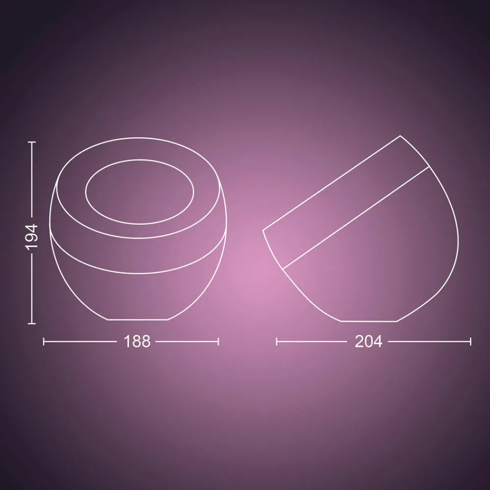 Philips Hue Iris WACA LED-bordlampe, sølv Discount