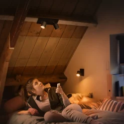 Philips Hue Runner LED-spot, 2 lyskilder, dimmerbryter, svart Hot