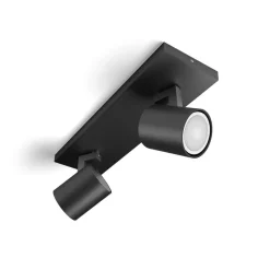 Philips Hue Runner LED-spot, 2 lyskilder, dimmerbryter, svart Hot