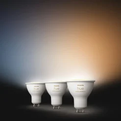 Philips Hue White Ambiance GU10 4,2W reflektorpære 3stk| Gu10 Pærer|Smarthus Lyspærer