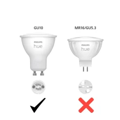 Philips Hue White Ambiance GU10 4,2W reflektorpære 3stk| Gu10 Pærer|Smarthus Lyspærer