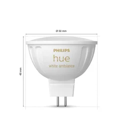 Philips Hue White Ambiance LED-pære 5,1W GU5,3| Gu5.3 / Mr16 Pærer|Dimbar Led-Pære