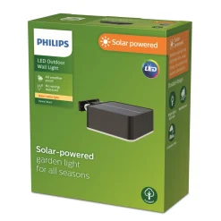 Philips LED solcellevegglampe Vynce, hode 10,5 x 10,5 cm Outlet