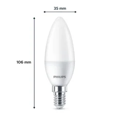 Philips LED-mignon E14 4,9W 470lm 2700K matt 6stk Sale