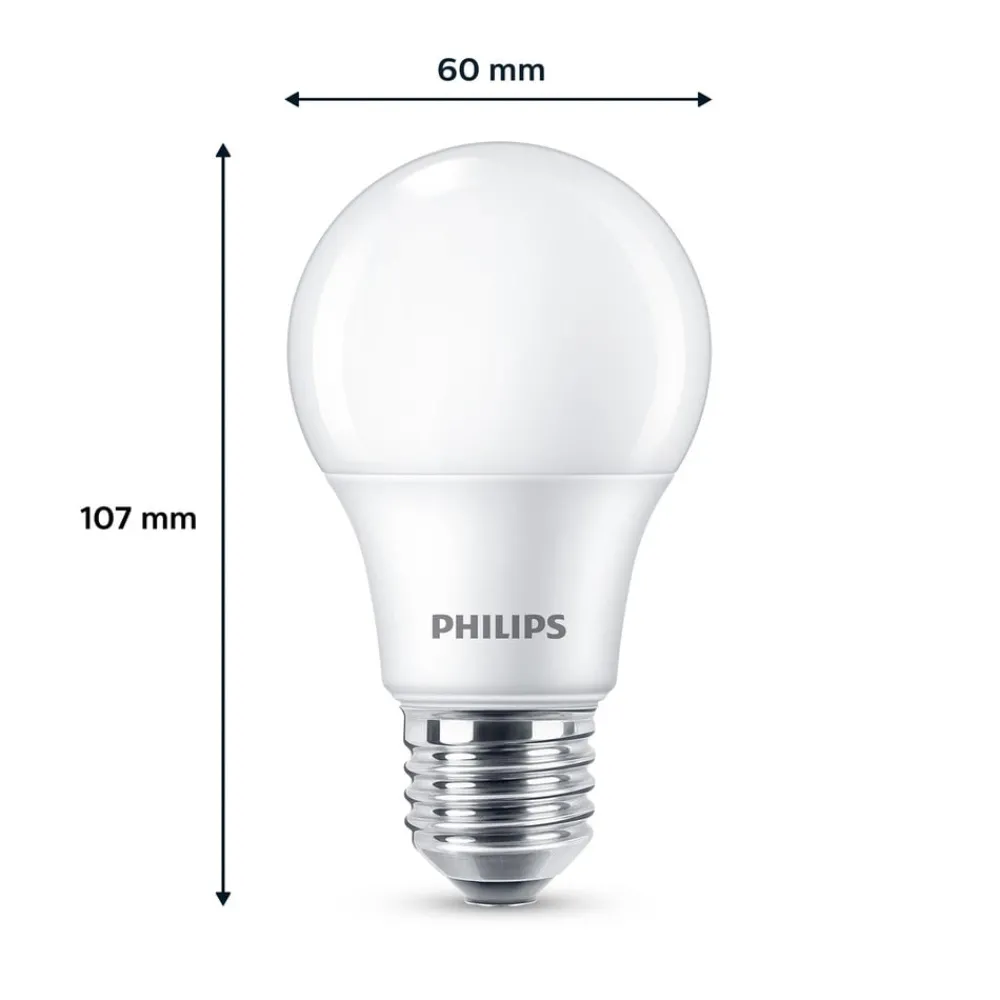 Philips LED-pære E27, 4,9W 470lm 2 700 K matt 2stk| E27 Pærer