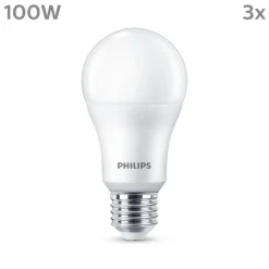 Philips LED-pære E27, 13W 1521lm 4 000 K matt 3stk Online