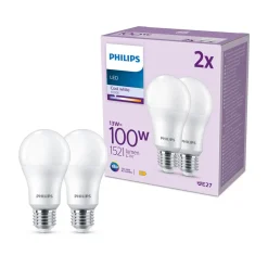 Philips LED-pære E27, 13W 1521lm 4 000 K matt 2stk Sale
