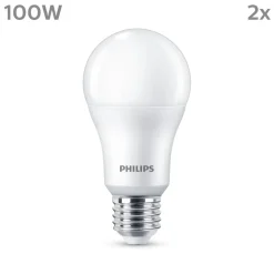 Philips LED-pære E27, 13W 1521lm 4 000 K matt 2stk Sale
