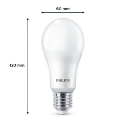 Philips LED-pære E27, 13W 1521lm 2 700 K matt 3stk| E27 Pærer|Led-Pærer