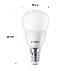 Philips LED-pære E14, 4,9W 470m 2 700 K matt 3stk Discount