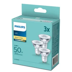 Philips LED-reflektor GU10 4,6W 2 700 K, 3-er-sett Discount