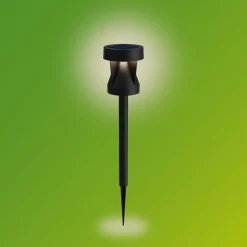 Philips LED-solcellelampe Avery, jordspyd, svart, IP44| Solcellelamper