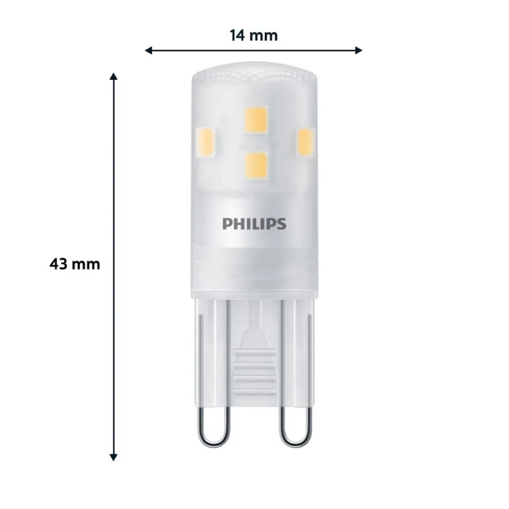 Philips LED-stiftpære G9 1,9W 220lm 2700K matt 3-pak| G9 Pærer