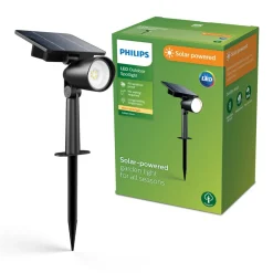 Philips LED-utendørs spot Ashlyn, svart, IP44
