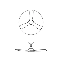 Philips LED-vifte Olas, Ø 106 cm, brun/svart, stillegående Sale