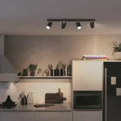 Philips myLiving Kosipo spot GU10 svart 4 lysk| Spotter I Tak