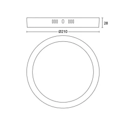 Philips Slim Surface LED 4 000 K rund 21cm hvit| Kontorbelysning